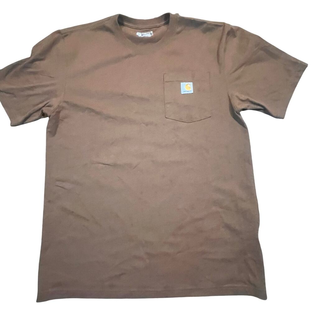 Carhartt Pocket Tee M Brown Loose Fit‎ Workwear  Shirt Rugged Casual